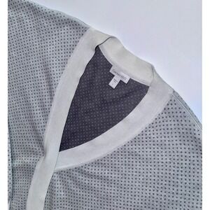 Garnet Hill Womens Pima Cotton  VNeck Sweater Large Coastal Grandma